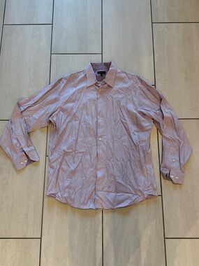 Ben Sherman Men's Light Purple Striped Dress Shirt